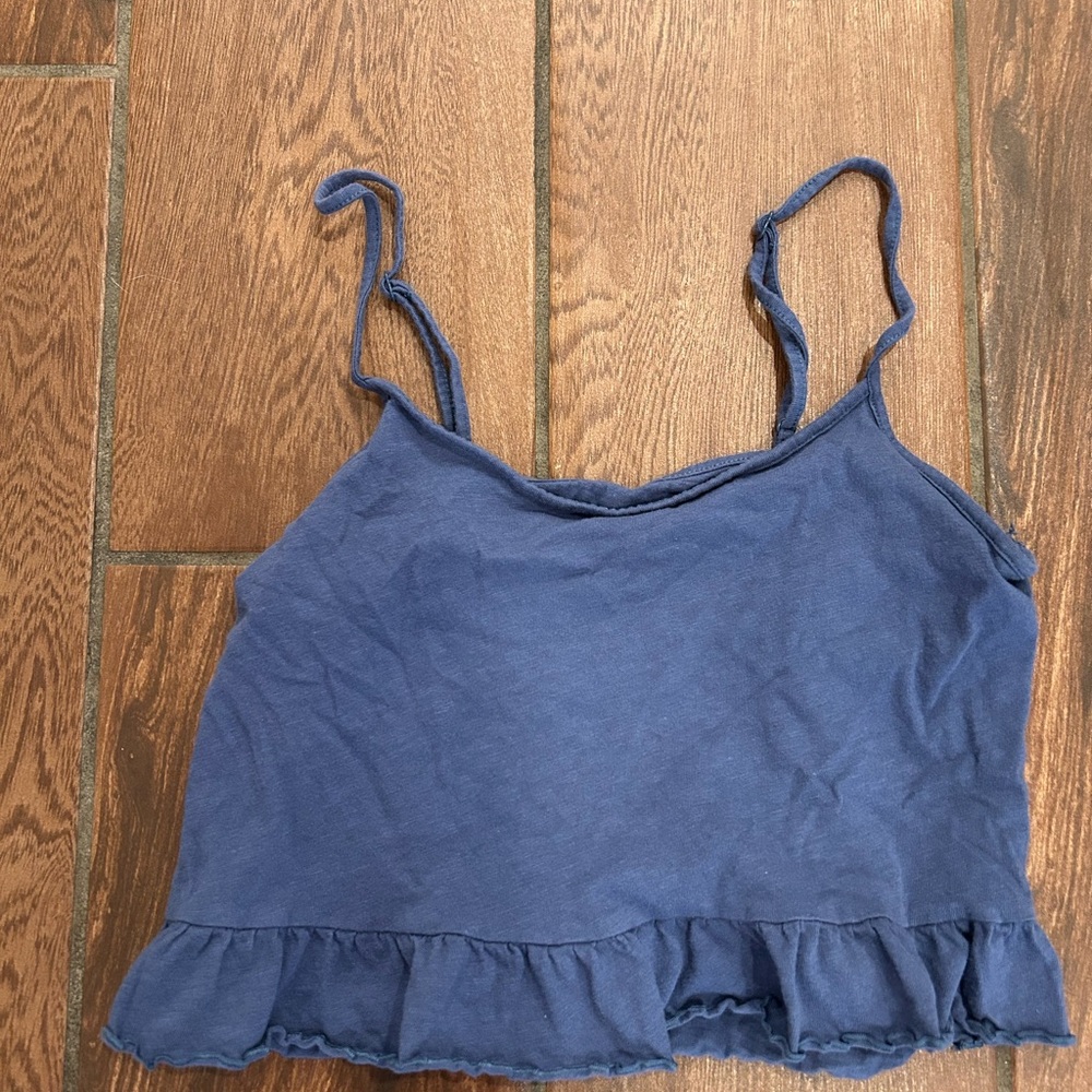 American Eagle size XS cornflower blue crop top